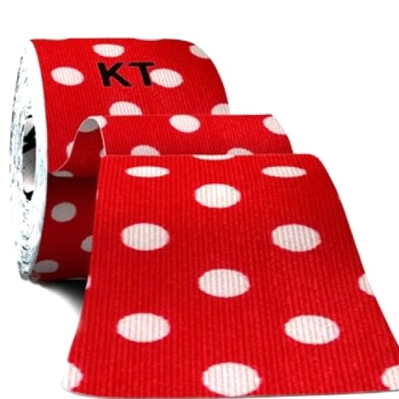 KT Tape Pro Roll, Limited Edition Red with White Polka Dots-New! - Picture 1 of 4